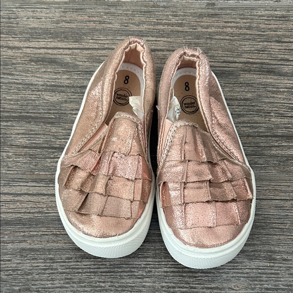 Stylish Rose Gold Kids Slip-On Shoes